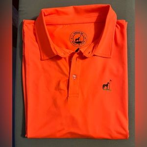 Proud 90 Men’s Golf Polo Shirt ~ Size L ~ Neon Orange ~ NWT